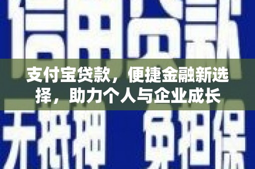 阜宁支付宝贷款，便捷金融新选择，助力个人与企业成长