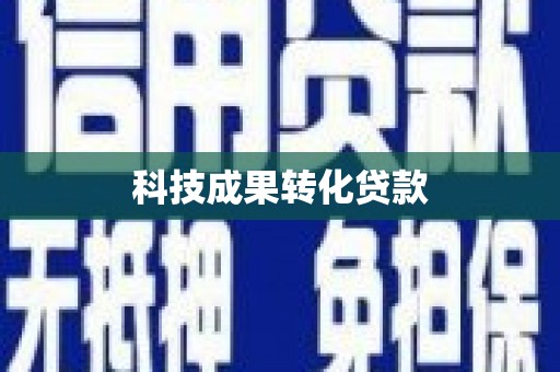 阜宁科技成果转化贷款