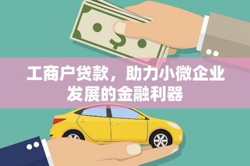 阜宁工商户贷款,助力小微企业发展的金融利器 阜宁工商户贷款,助力小微企业发展的金融利器