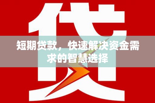 阜宁短期贷款，快速解决资金需求的智慧选择