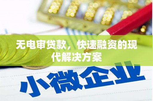 阜宁无电审贷款，快速融资的现代解决方案