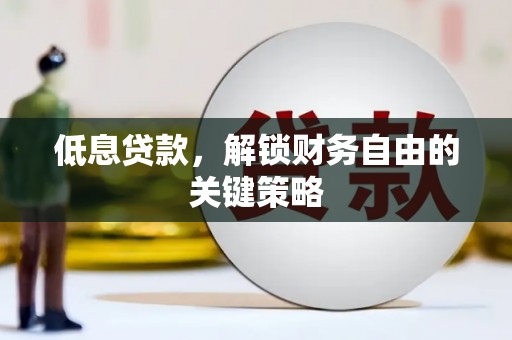 阜宁低息贷款，解锁财务自由的关键策略