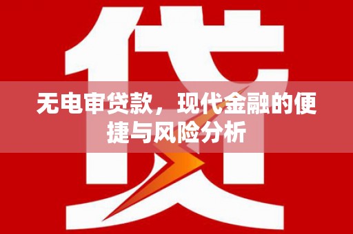阜宁无电审贷款，现代金融的便捷与风险分析