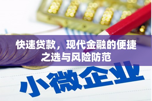 阜宁快速贷款，现代金融的便捷之选与风险防范