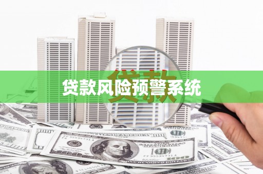 阜宁贷款风险预警系统