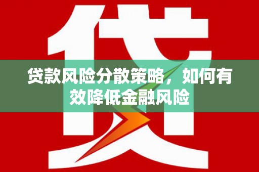 阜宁贷款风险分散策略，如何有效降低金融风险
