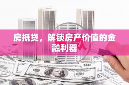 阜宁房抵贷，解锁房产价值的金融利器