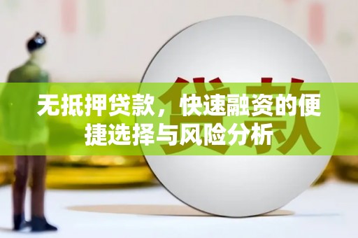 阜宁无抵押贷款，快速融资的便捷选择与风险分析