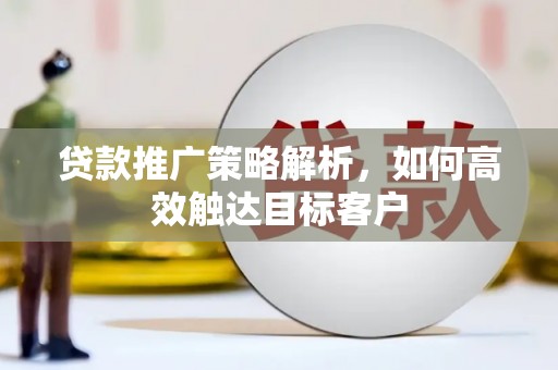 阜宁贷款推广策略解析，如何高效触达目标客户