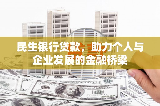 阜宁民生银行贷款，助力个人与企业发展的金融桥梁