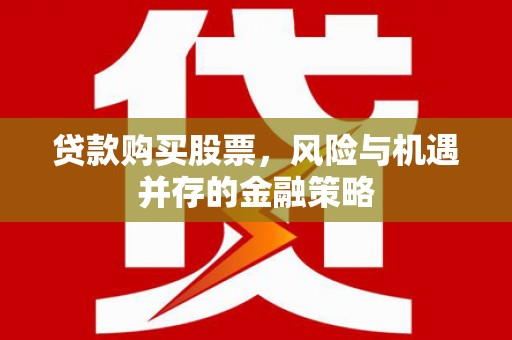 阜宁贷款购买股票，风险与机遇并存的金融策略