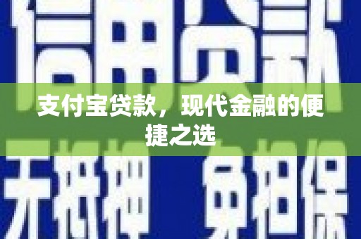 阜宁支付宝贷款，现代金融的便捷之选