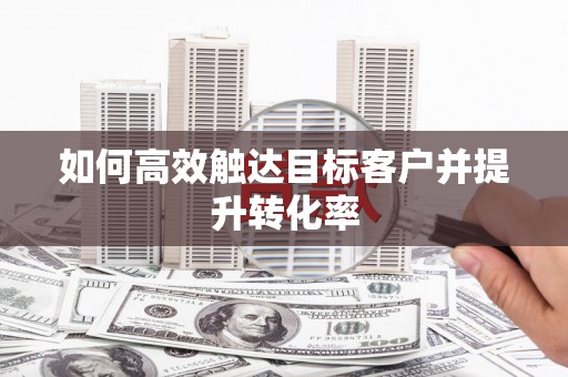阜宁如何高效触达目标客户并提升转化率